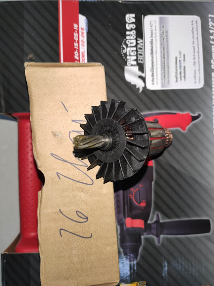 Rotor máy khoan bê tông 2-26 Hikari, 7 răng ,dây đồng chịu nhiệt.