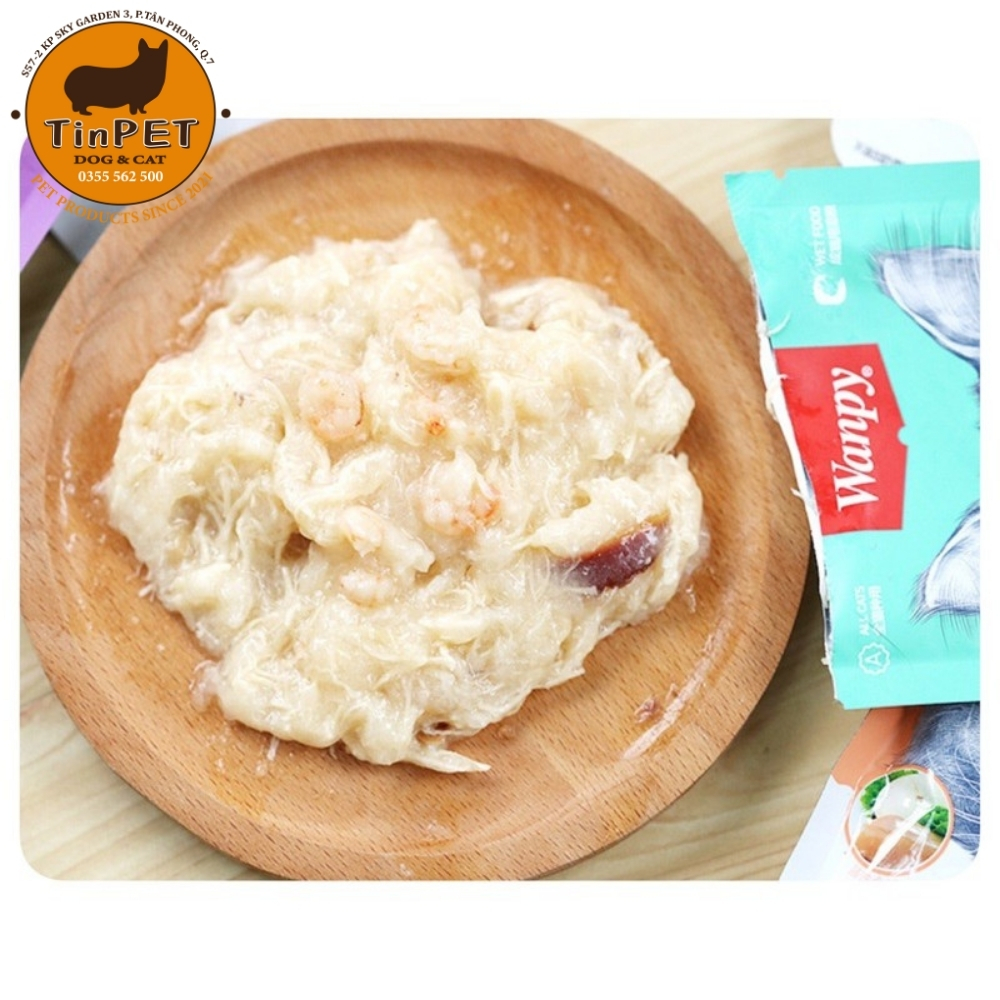 Pate Wanpy Đủ 7 Vị Dành Cho Mèo Kén Ăn Gói 80gr