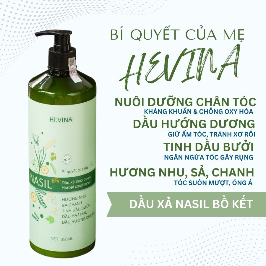 Combo Gội Xả Thảo Dược Bồ Kết HEVINA