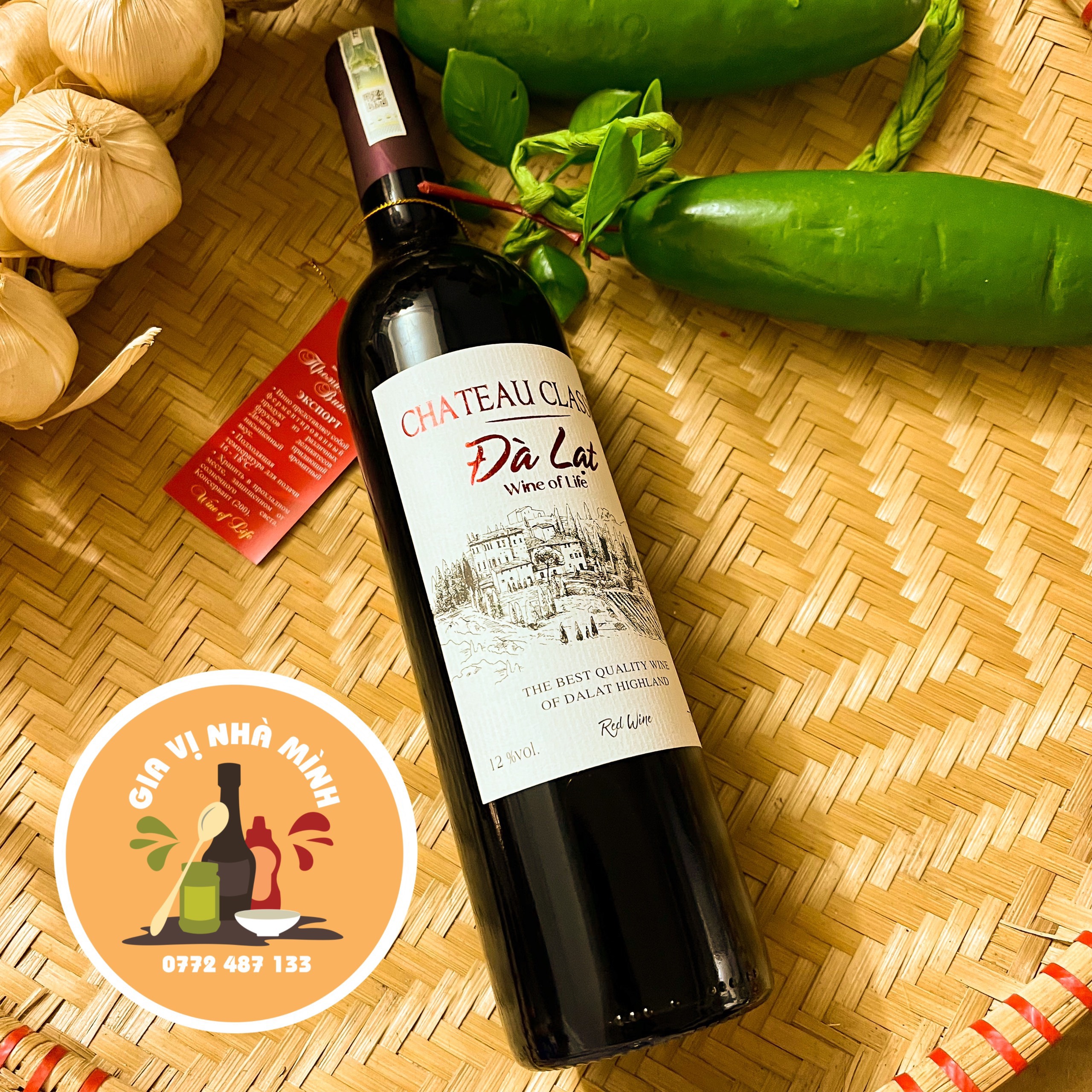 VANG ĐỎ ĐÀ LẠT CHATEAU CLASSIC - CHAI 750ML