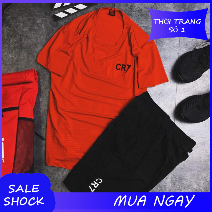 Bộ Thể Thao Nam Chất Thun Lạnh Co Giãn 4 Chiều CR7