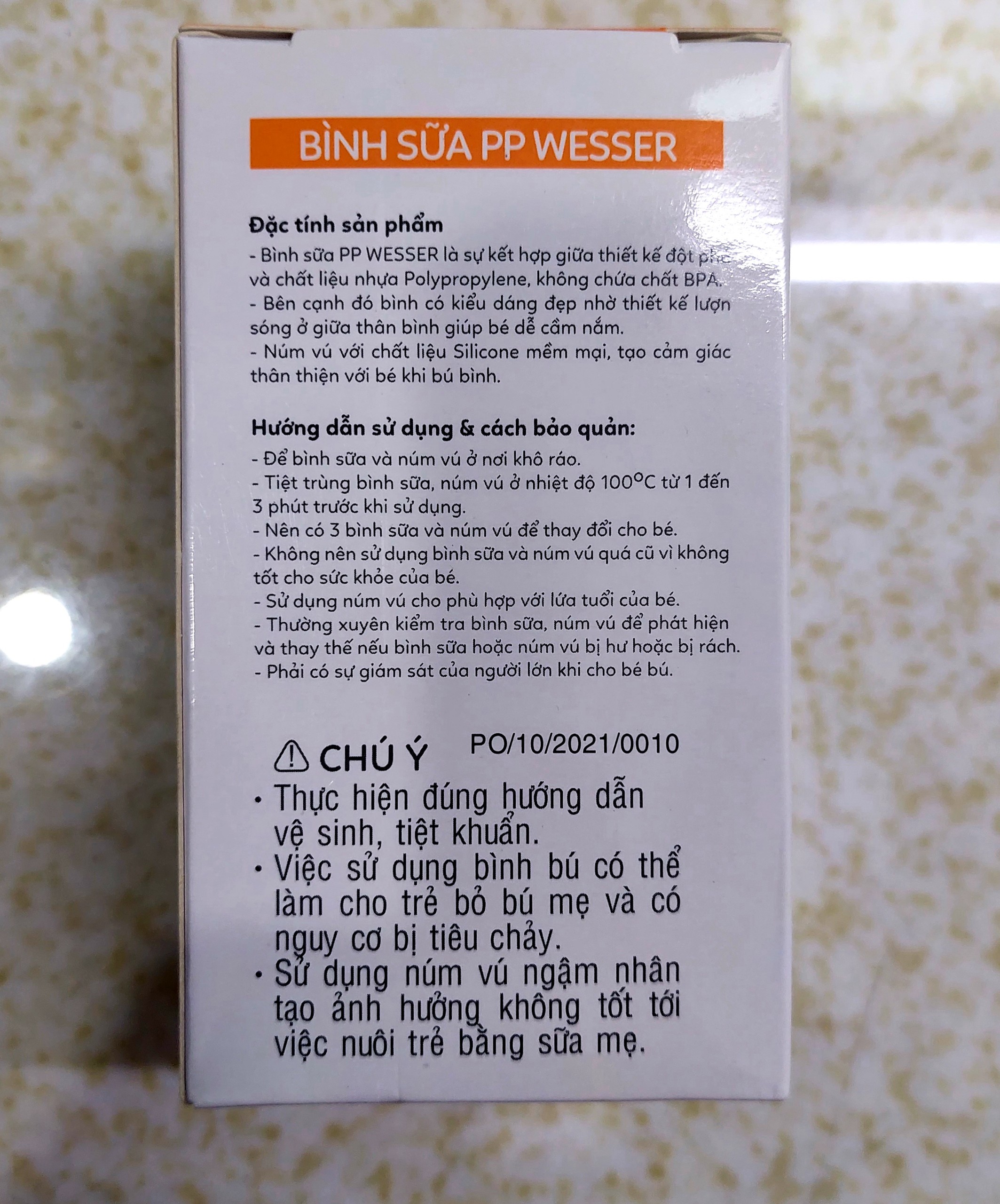 Bình sữa Wesser Nano Silver 140ml