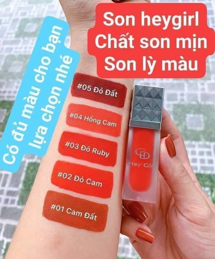 son kem lì màu siêu xinh ( đỏ cam, cam cháy, ruby)