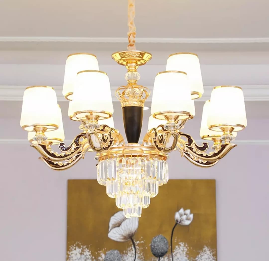 Đèn chùm pha lê LED Cao cấp  15 tay