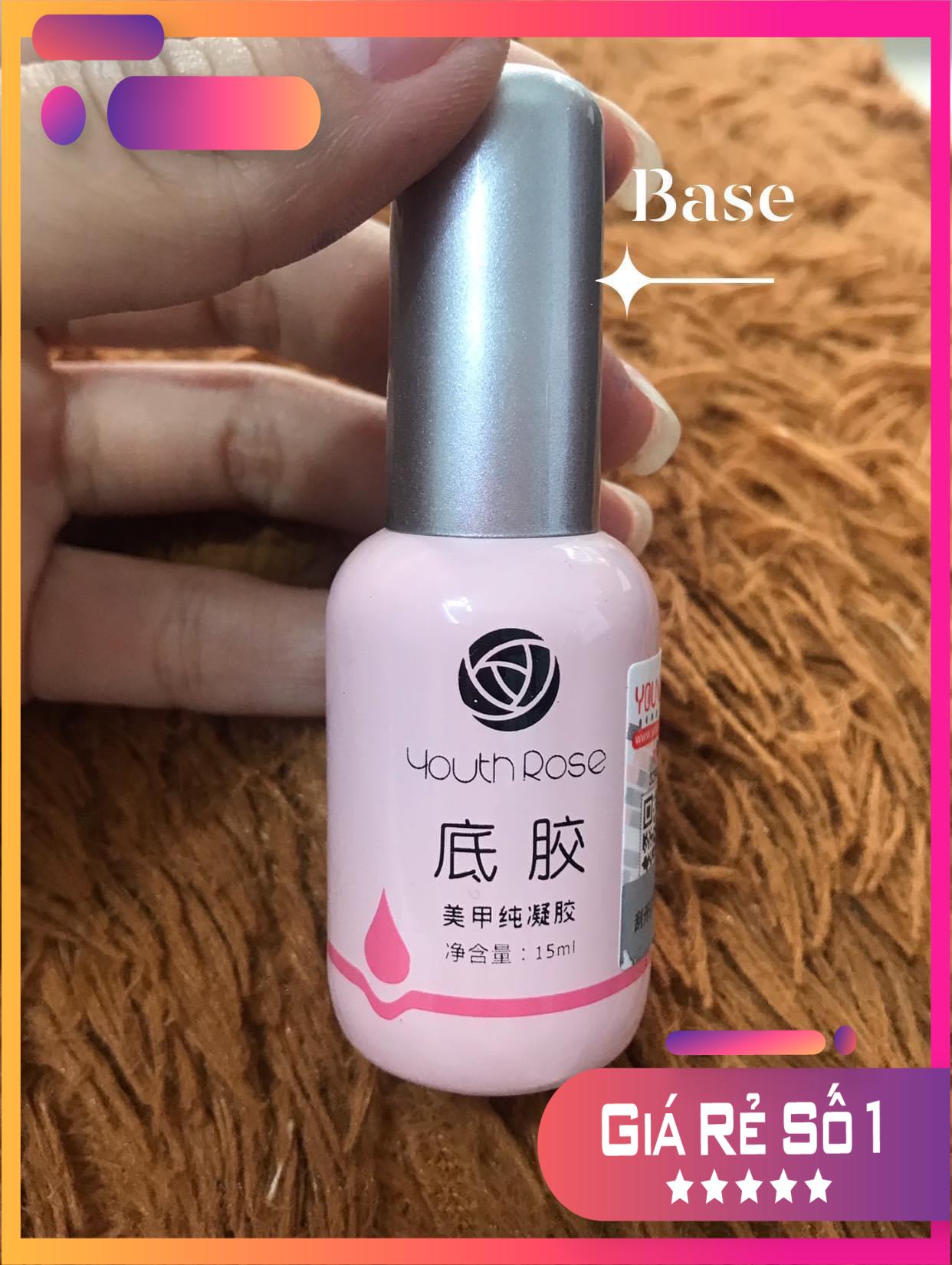 Bộ 3 Hoa Hồng, Base - Top - Cứng móng - Mini Nails