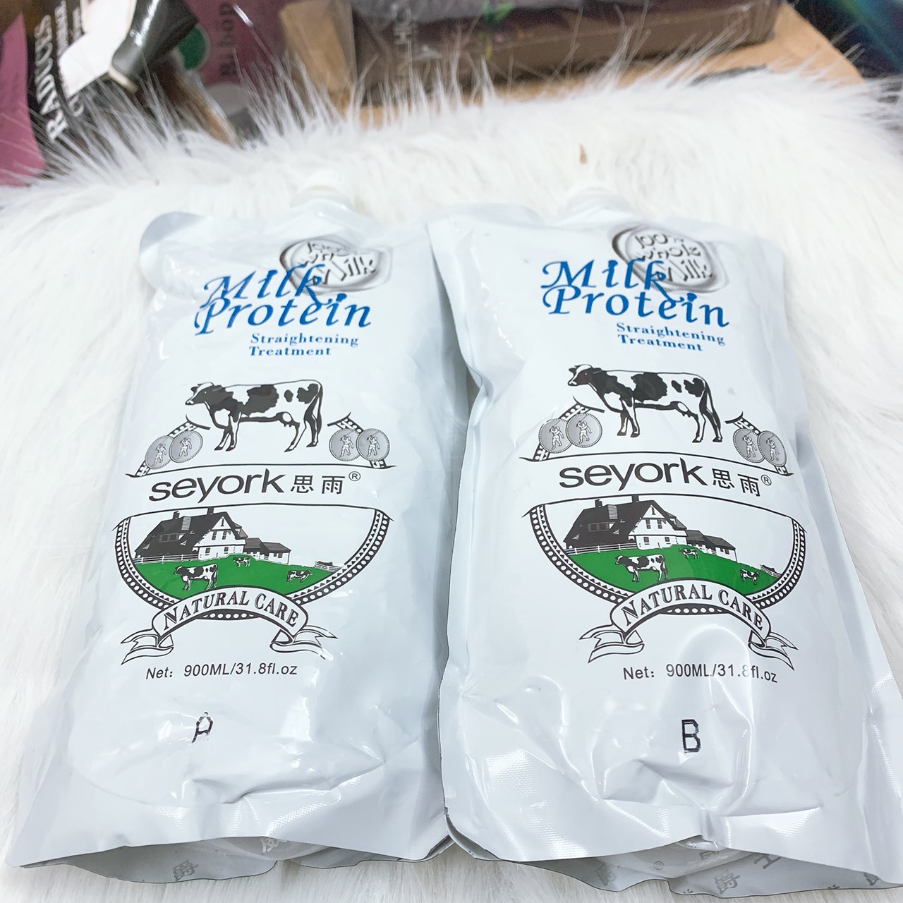 (lẻ) Thuốc duỗi tóc túi A 1000ml bò sữa Milk Protein