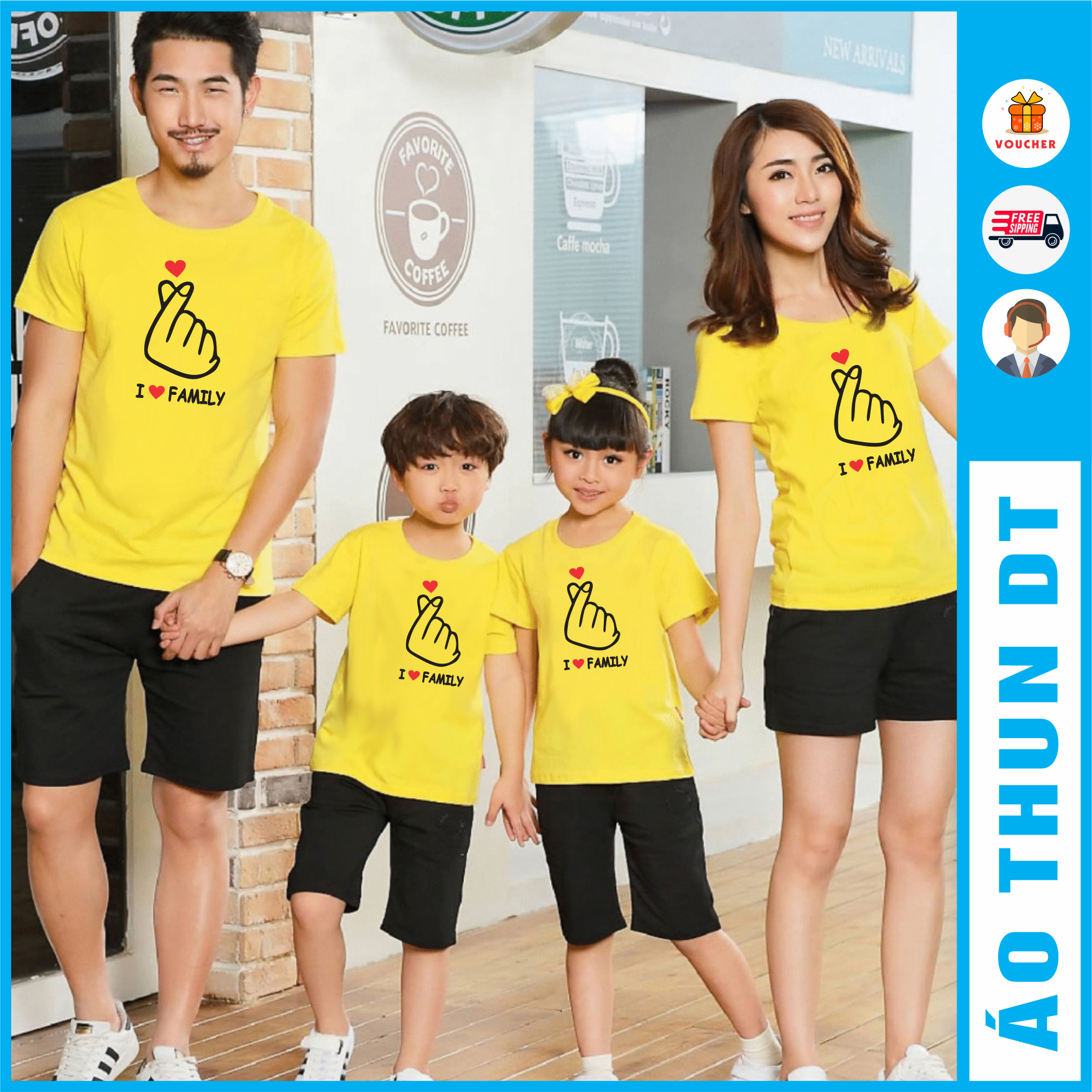 Áo thun gia đình bắn Tym