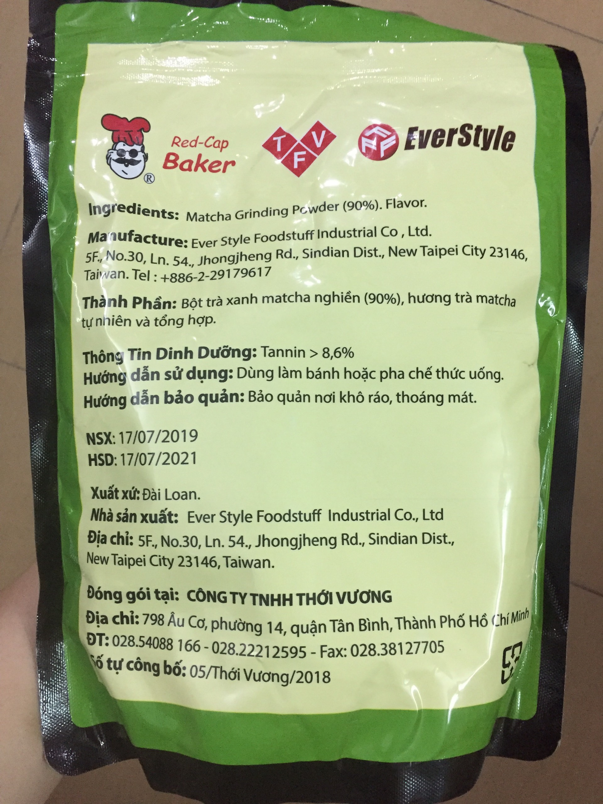Bột Trà Xanh Matcha Red Cap Baker - 50gr