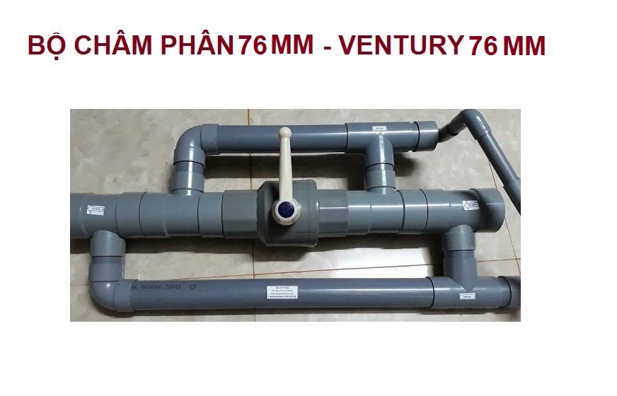 BỘ HÚT PHÂN 76MM 2 BÊN - BỘ CHÂM PHÂN 76MM - VENTURY 76MM