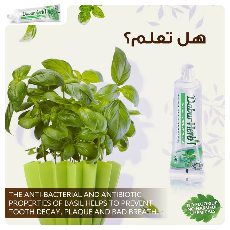 Kem đánh răng húng quế Dabur Herbal Toothpaste with Basil 155g