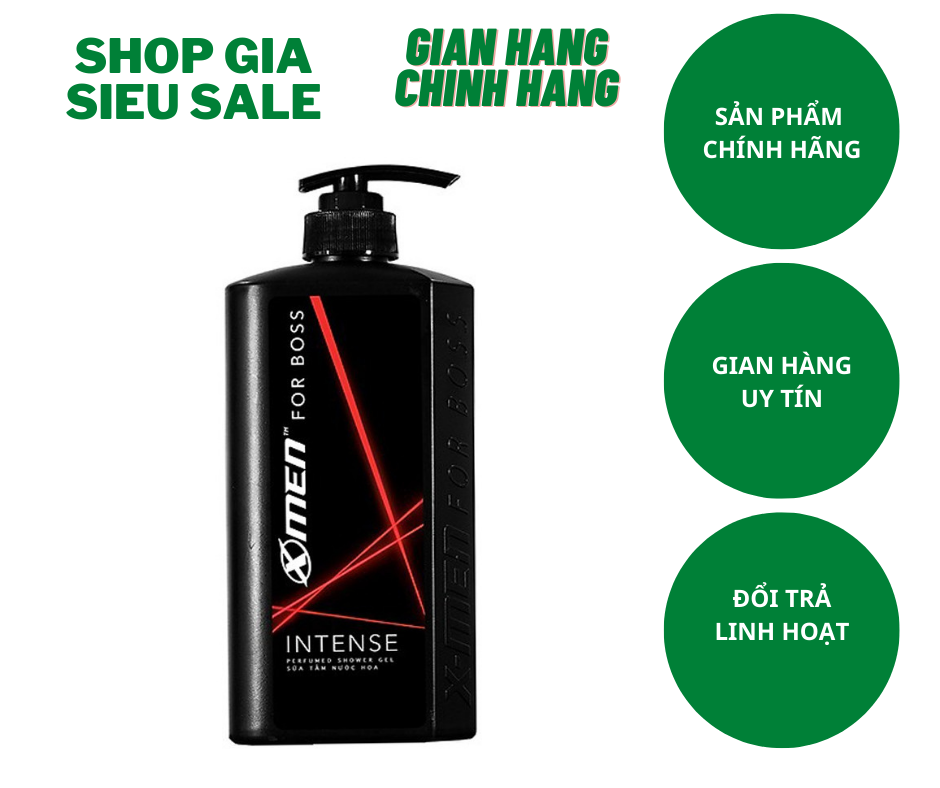 Dầu gội nước hoa x-men for boss intense 650g