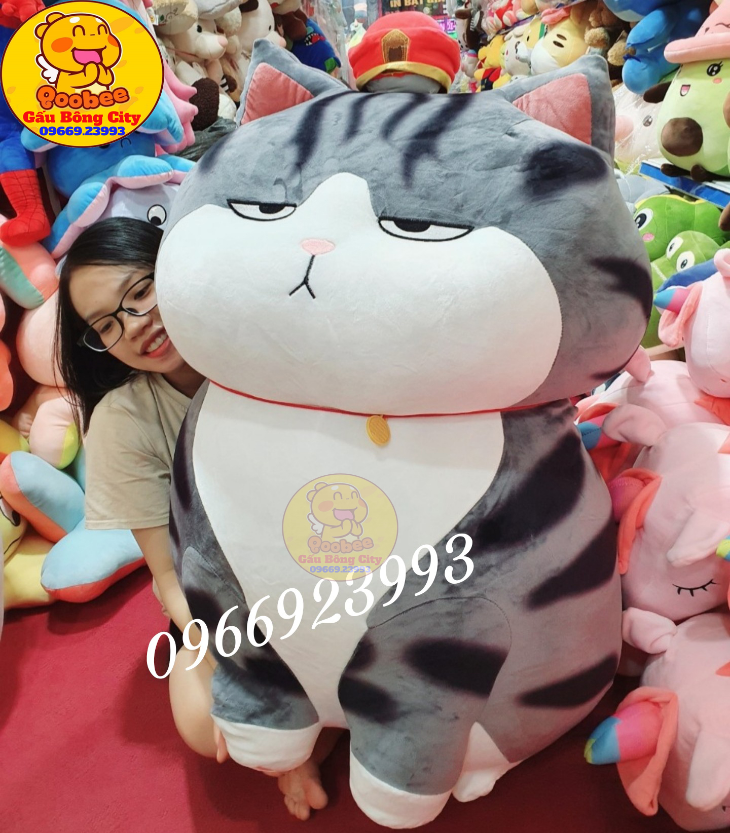 Gấu Bông Mèo Hoàng Thượng 20cm - 30cm - 40cm -55cm - Mèo Bông Cao Cấp Gấu Bông City