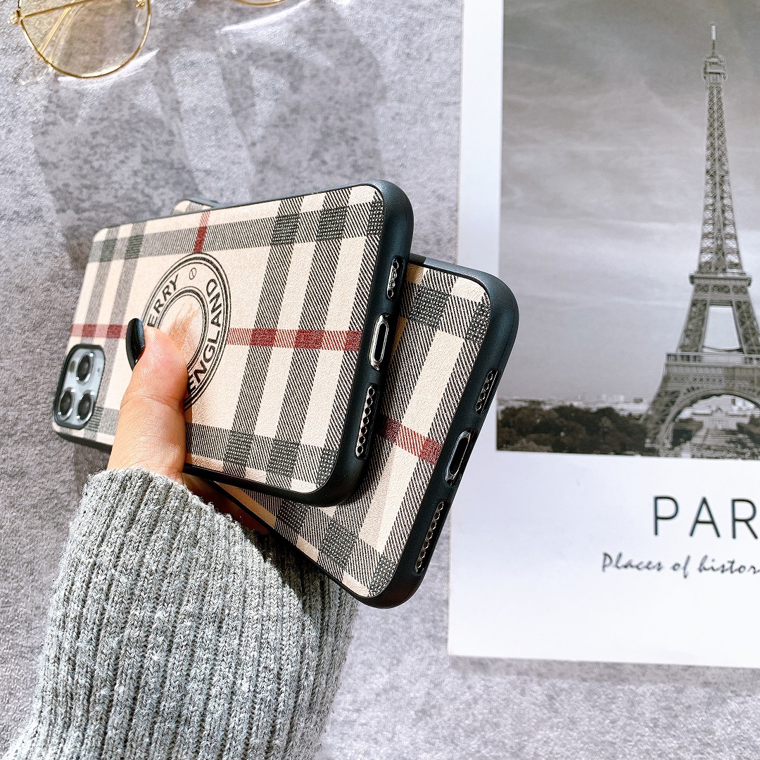 Ốp Lưng Da IMD Họa Tiết BURBERRY