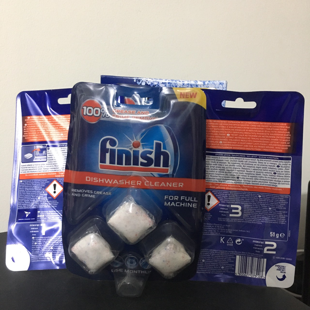 Viên vệ sinh máy rửa bát Finish VỈ 3 VIÊN