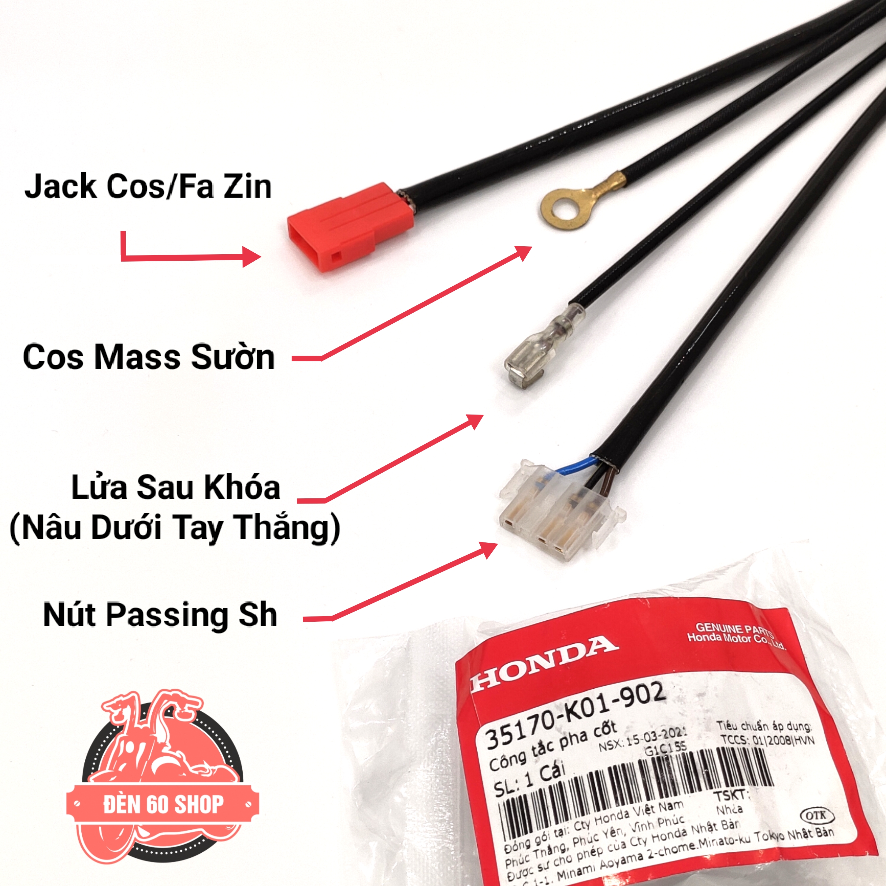 Mạch Tắt Đèn Chính Cho (RSX / Wave A / Vision 2021)