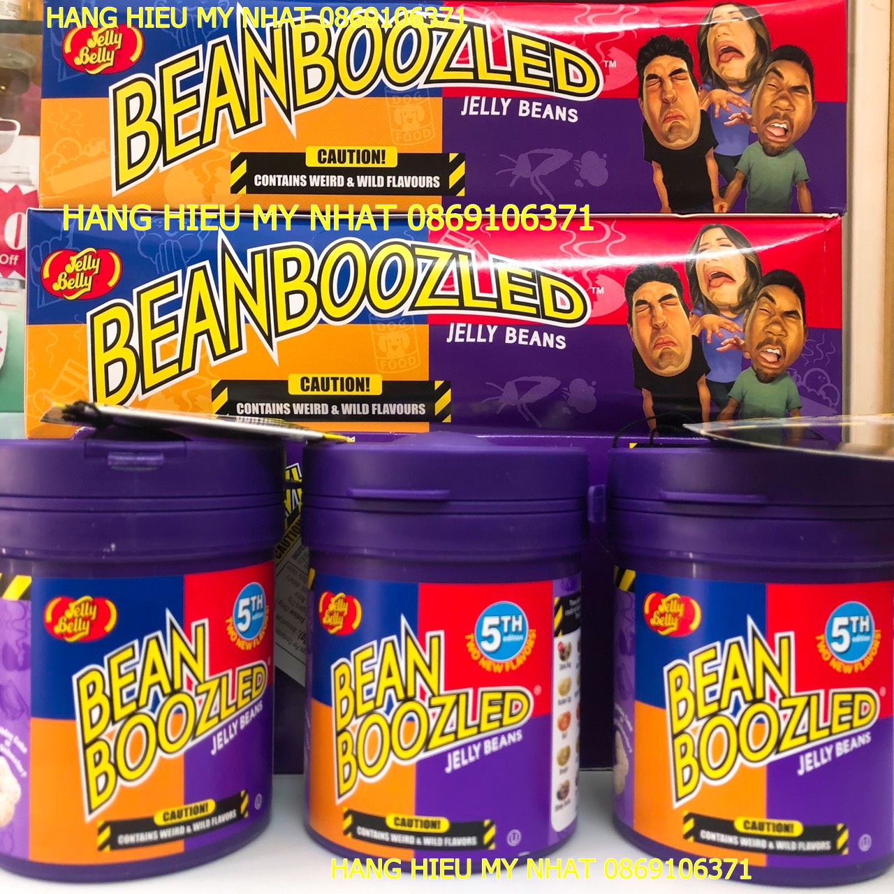Kẹo thối Bean Boozled hộp 100G ( hộp tròn tím phiên bản mới)
