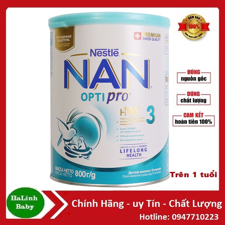 Sữa NAN NGA Số 3 800G OPTIPRO (từ 12 tháng trở lên) Date 2025