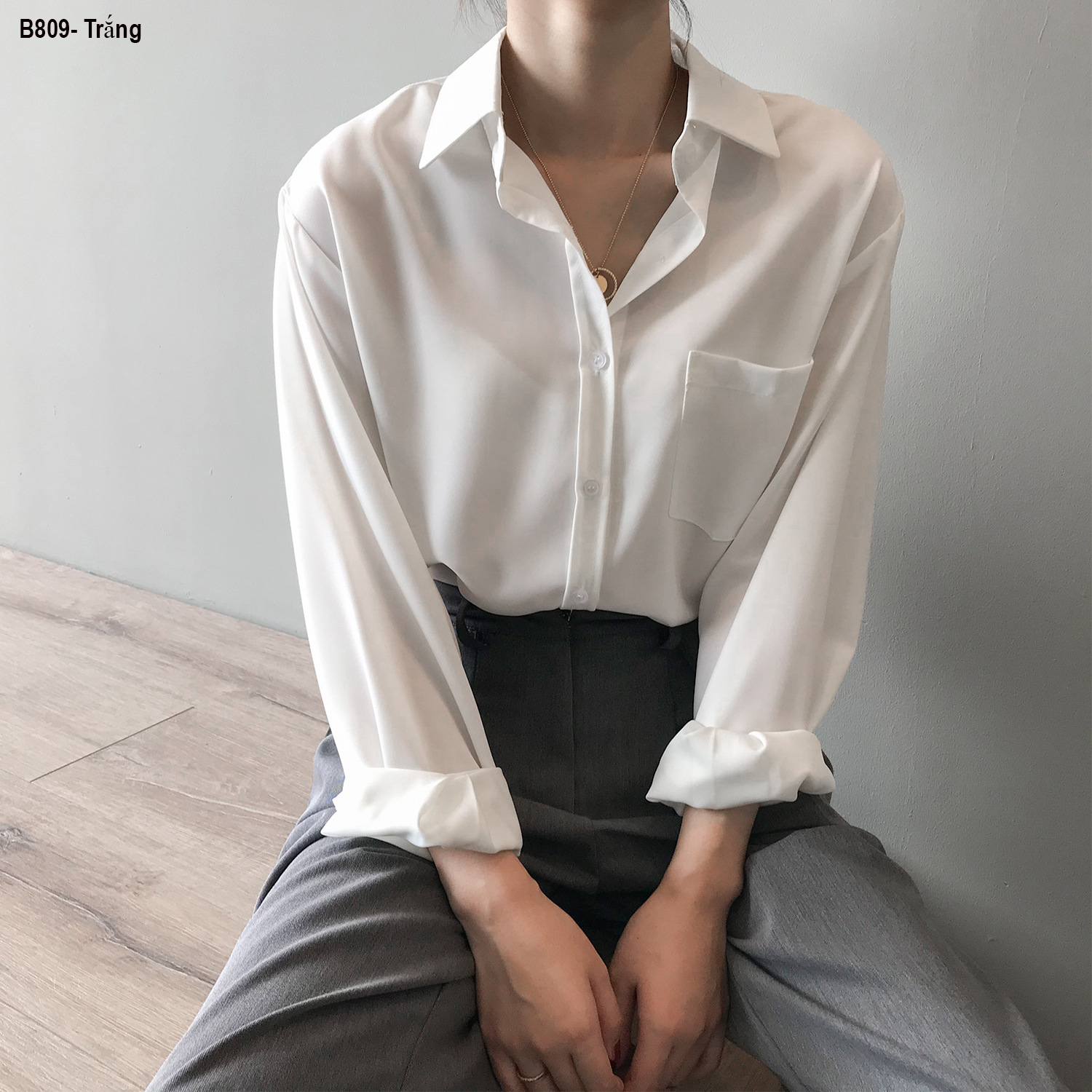 [HCM]B809- ÁO sơ mi form rộng cao cấp