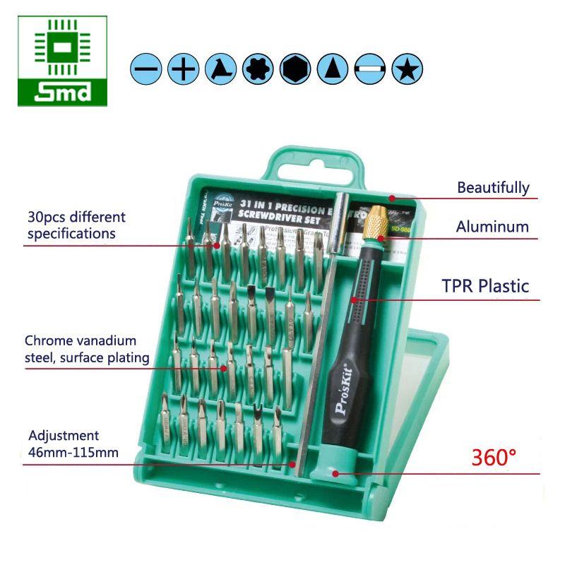 Bộ vít đa năng 31 in 1 Pro'skit SD-9802 (ProsKit SD 9802)