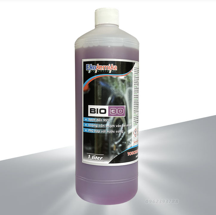 Nước rửa xe không chạm Bio 30 Ekokemika chai 1 lít - BIO30 rửa ôtô con, ô tô khách, xe máy