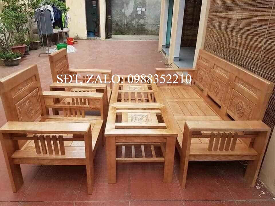 Bộ bàn ghế gỗ sồi Nga