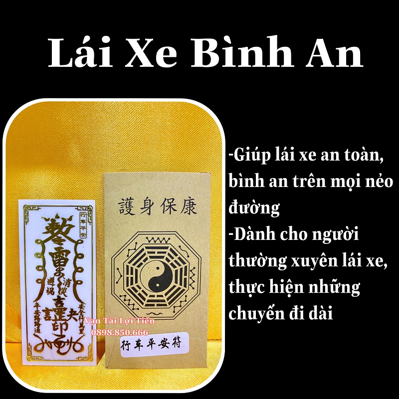 [HCM]Linh Phù Dán Lái Xe An Toàn Bình An