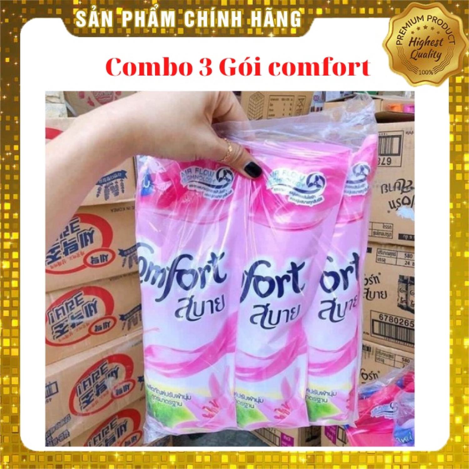 COMBO 3 GÓI× 580ML NƯỚC XẢ COMFORT THÁI