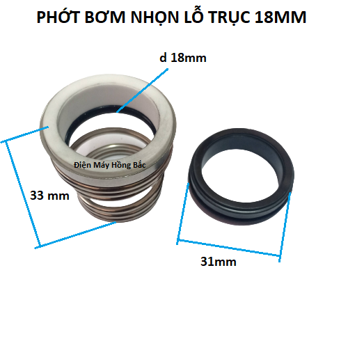 Phớt bơm nước lò xo nhọn trục 18mm đến 20mm