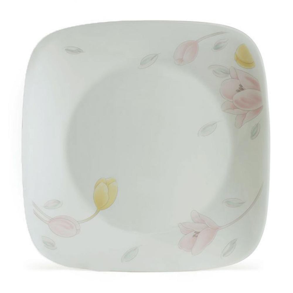 Dòng thượng hạng Corell - Đĩa Vuông Thủy Tinh Hoa Tulup - Elegant City EC 17cm - 23cm - 26cm