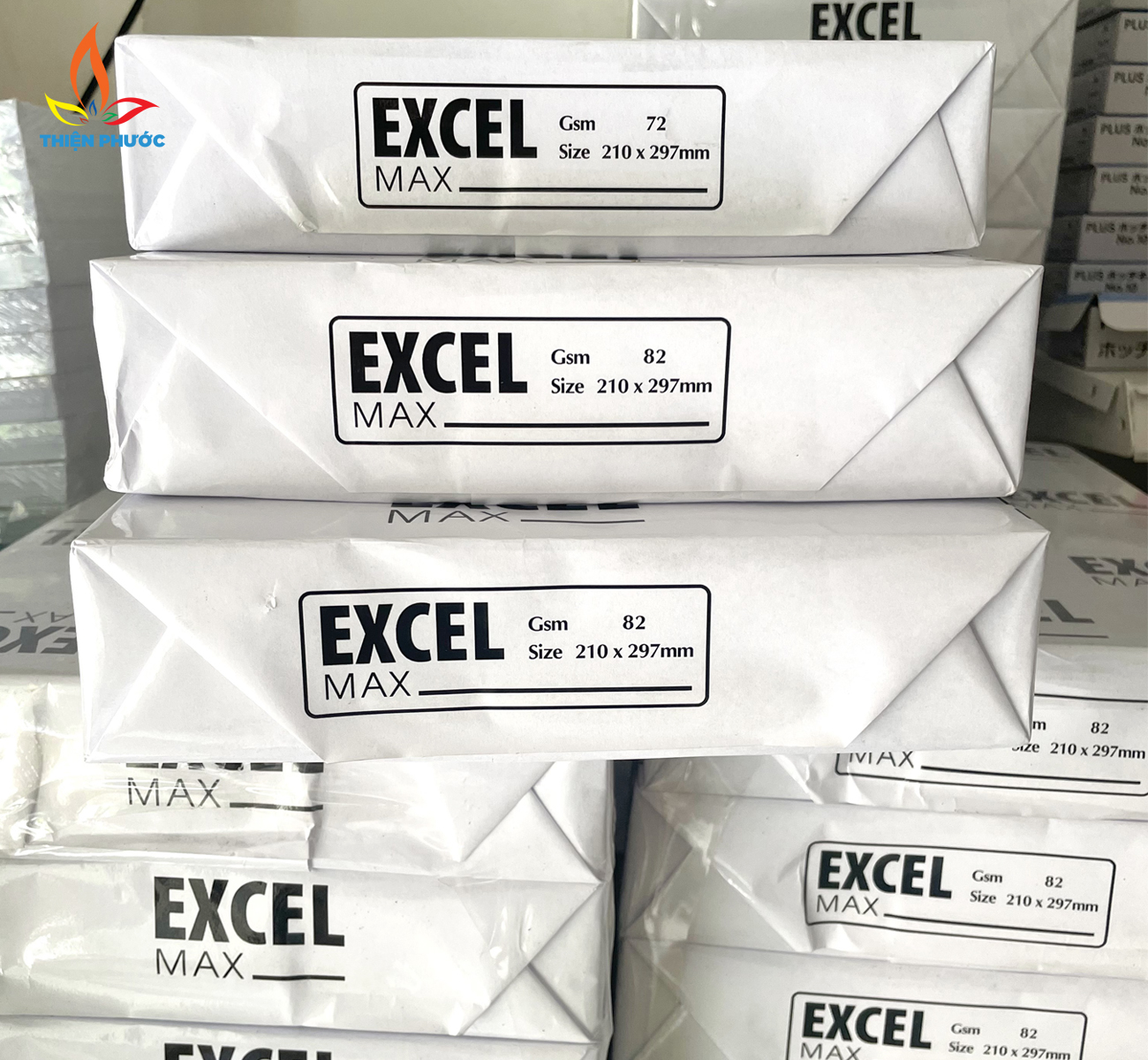 Giấy a4 excel 70gsm 80gsm giấy gói không dập góc thiện phước