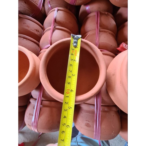 Chậu đất nung Bình Dương dáng niêu (có lỗ đáy)