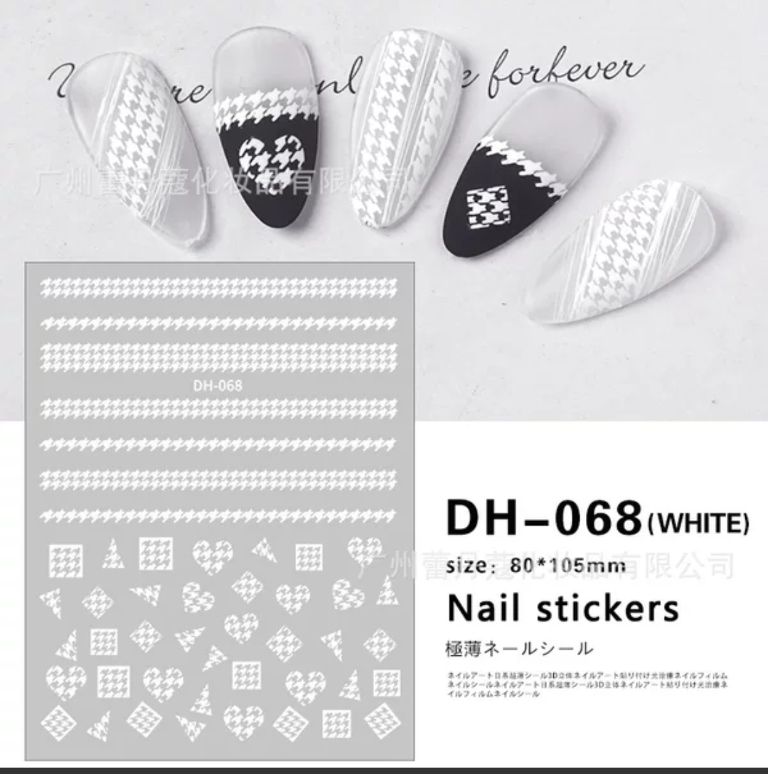 HÌNH DÁN NAIL ❤️STICKER DECAN ❤️MẪU CARO
