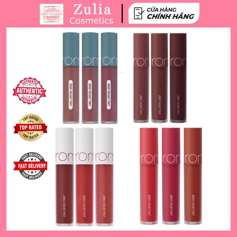 [FREE SHIP] Son Romand Zero Velvet 2020 màu 18-21