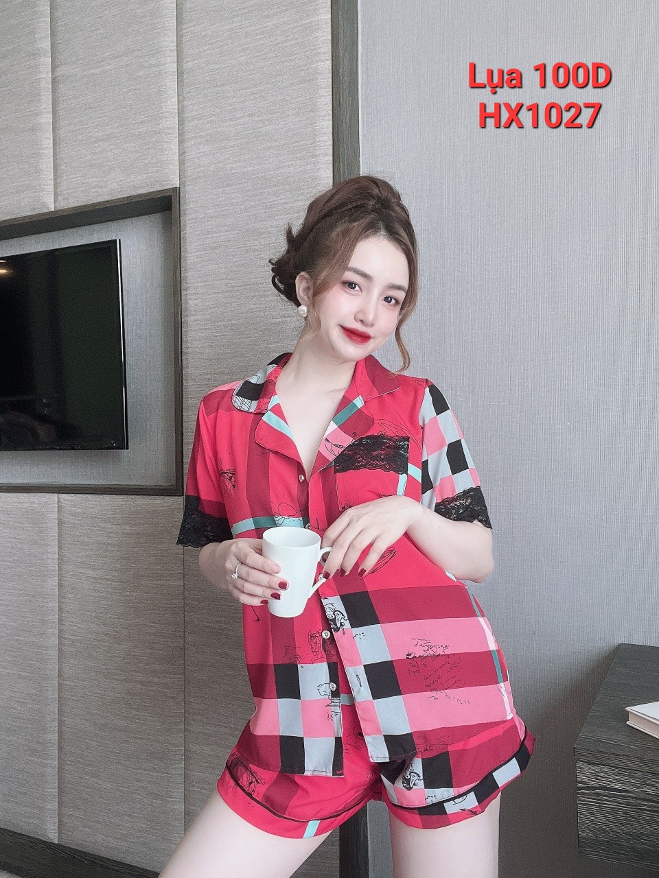 Đồ Bộ Đùi Nữ Mặc Nhà Lụa 100D - MOMOSA Shop 2810