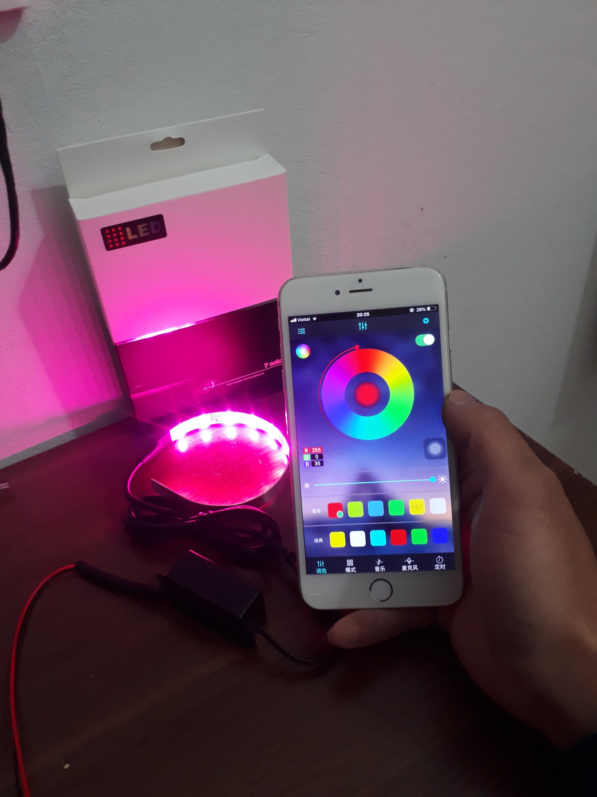 1 Vòng led Mắt Qủy AE đổi màu theo app
