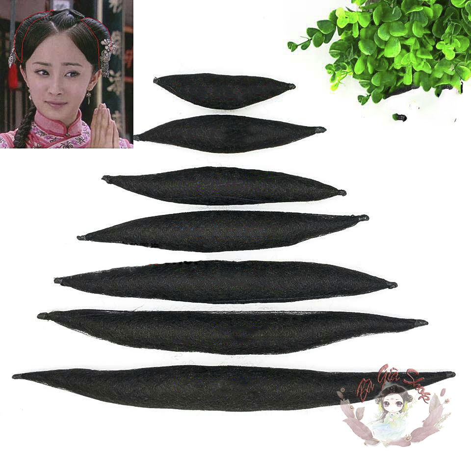 Búi tóc cổ trang tóc giả búi độn 35-40cm độn cả đầu