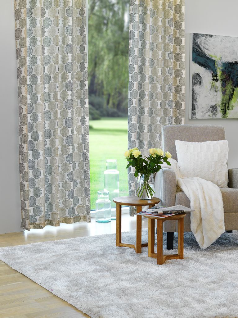 Chăn sofa | JYSK Myggblom | polyester | be/xám | R130xD170cm