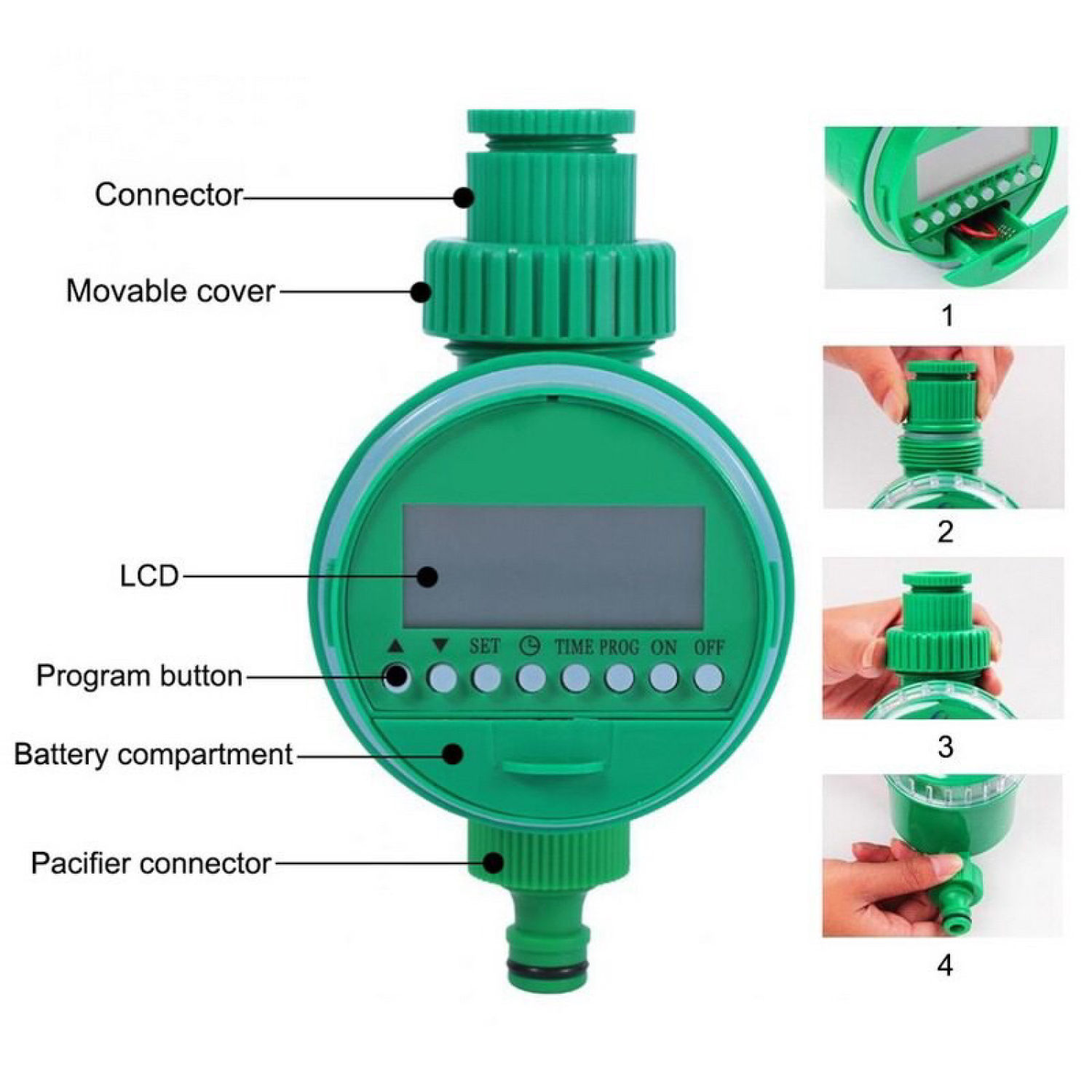 Đồng Hồ Hẹn Giờ Tưới Cây Dùng Pin