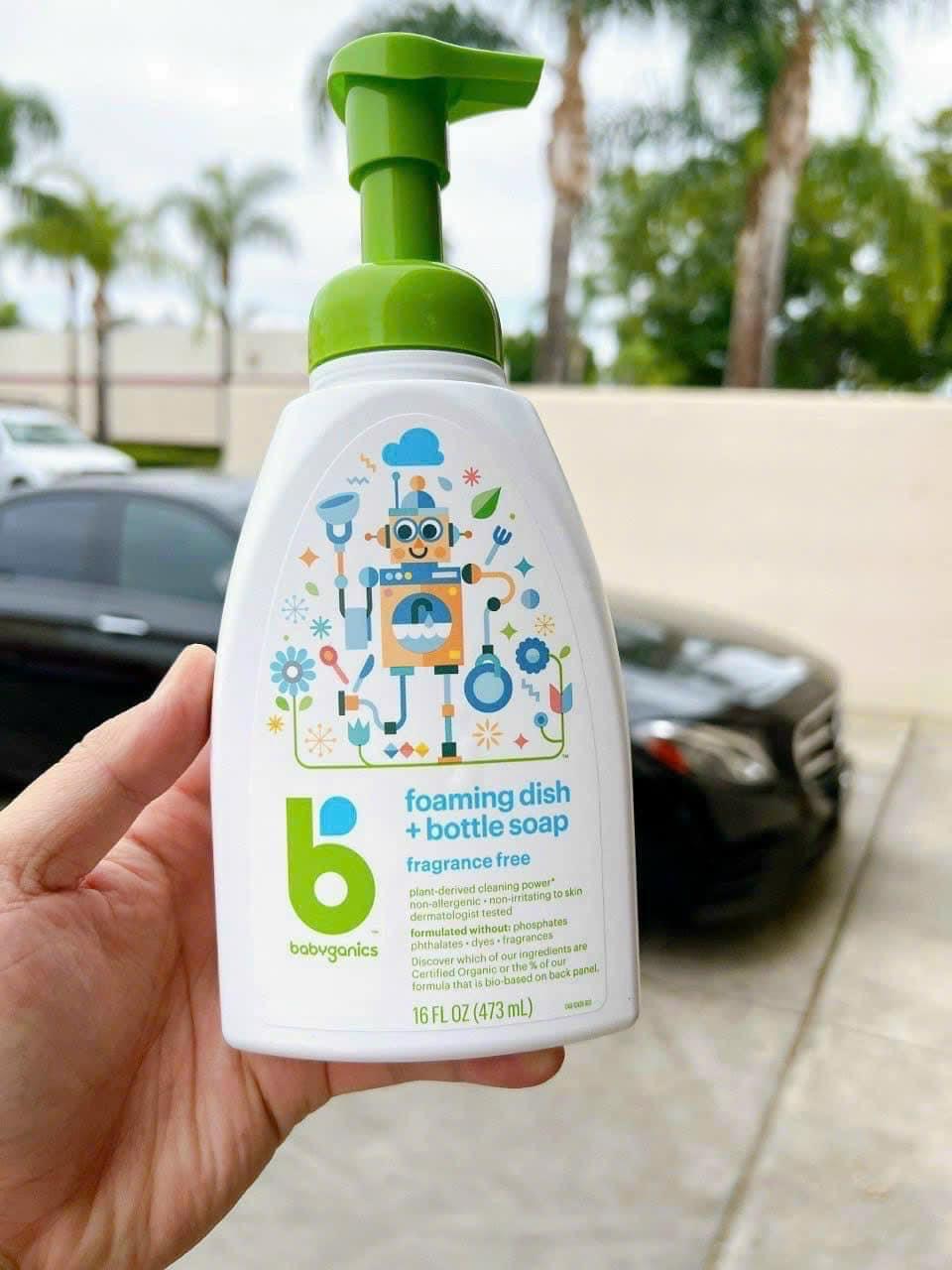 Nước rửa bình sữa Babyganics (chai 473ml - 946ml )