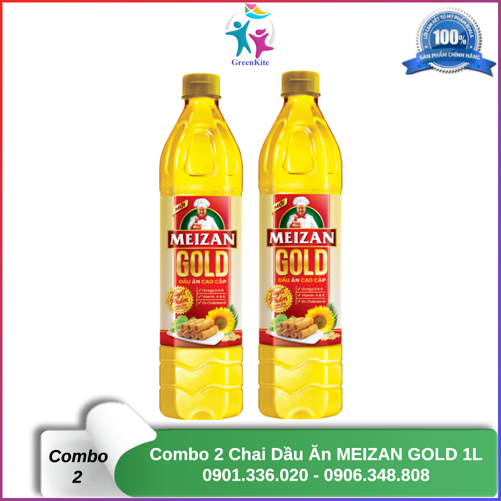 [Combo 2 Chai] Dầu ăn Meizan Gold 1L