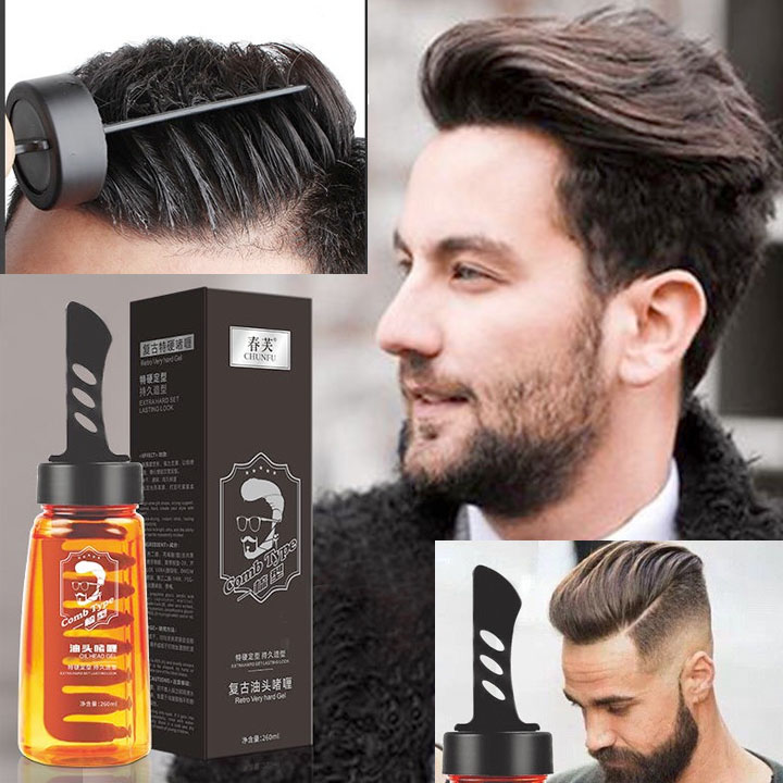 Keo tóc keo vuốt tóc nam cao cấp chai kèm lược tiện dụng thân thiện với mọi loại tóc Gel tạo kiểu tóc nam Keo tạo kiểu tóc