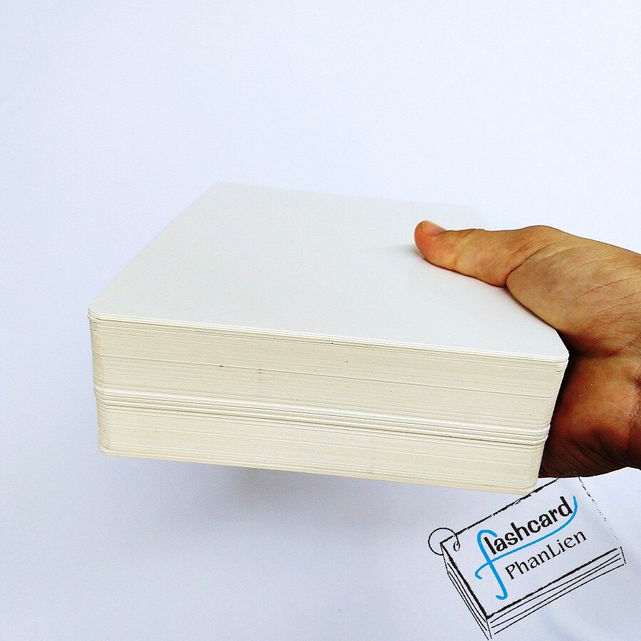 Flashcard không đục lỗ size nào cũng có