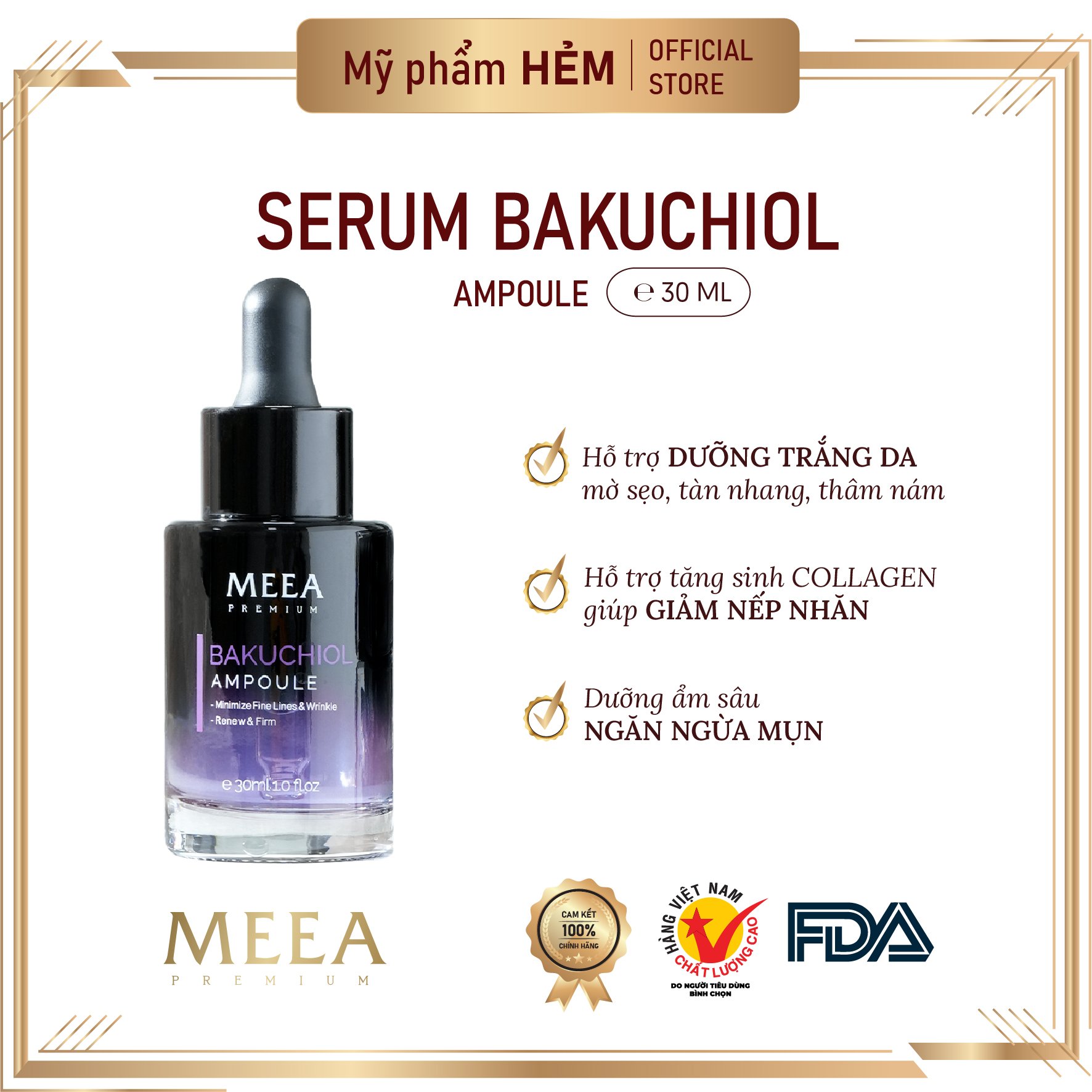 Tinh Chất Bakuchiol Meea 10ml New 2023