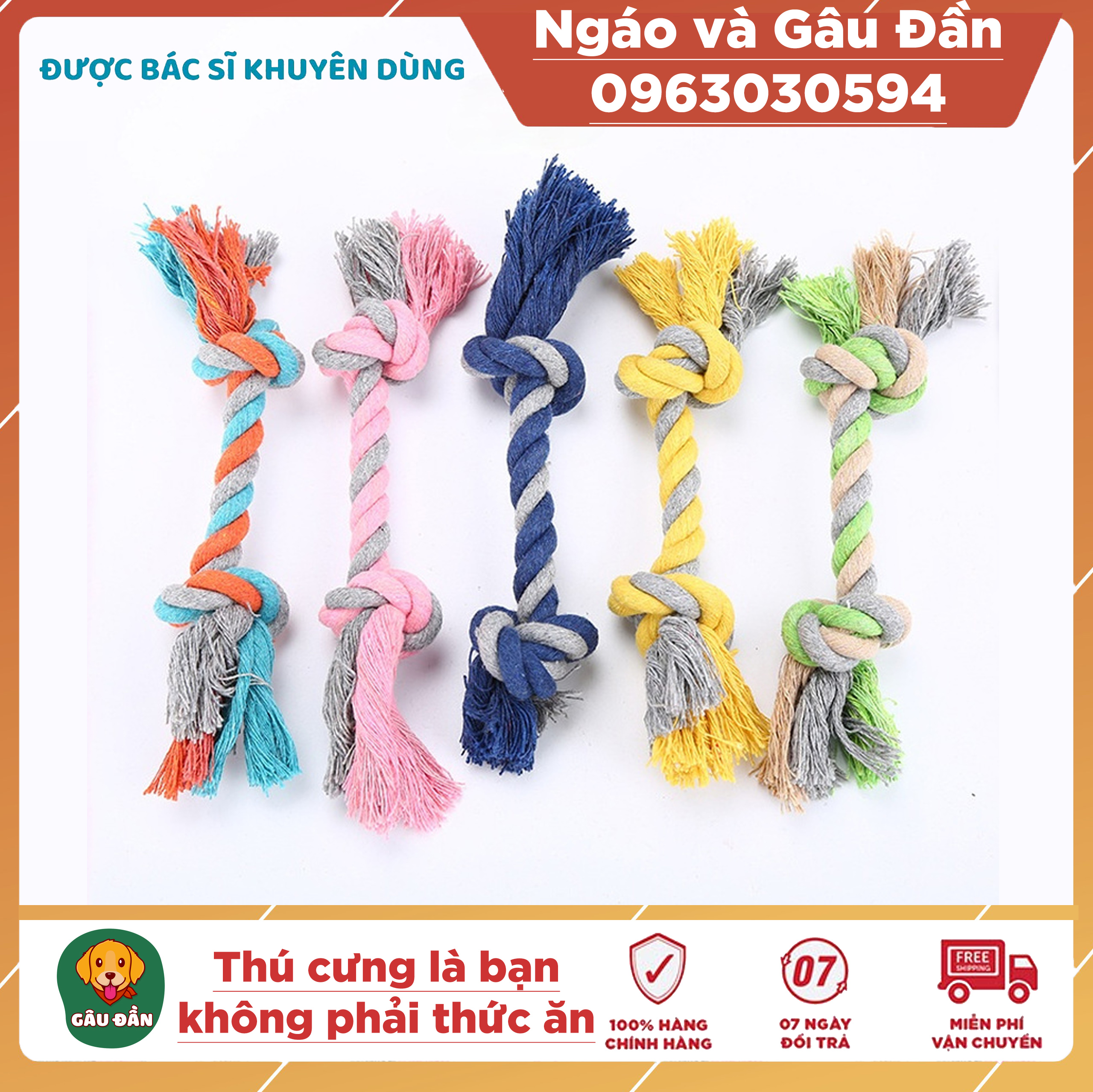Đồ Chơi Dây Thừng Gặm Cho Chó 25cm