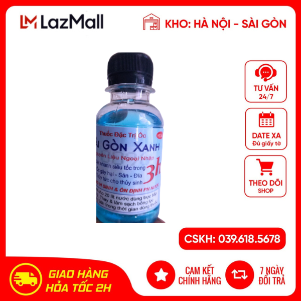 Thuốc diệt ốc hại cho hồ thủy sinh ,cá cảnh sài gòn xanh 100ml