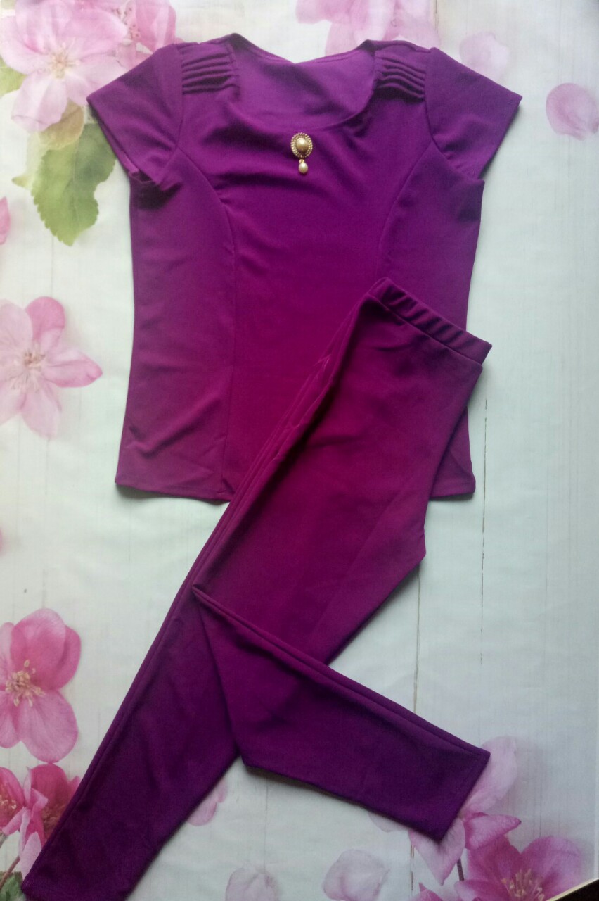 ẢNH THẬT Đồ bộ nữ vải cát hàn dễ thương ( Xanh-Tím-Da )