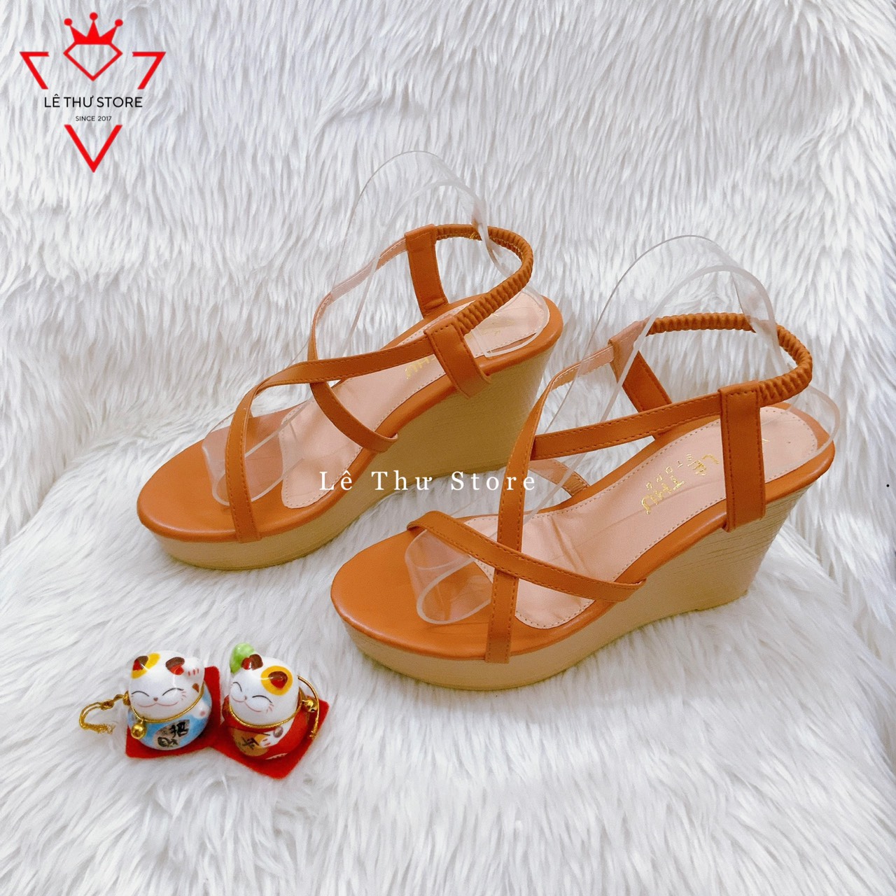 Giày cao gót 9 phân đế xuồng dây chéo quai thun LT (X012)