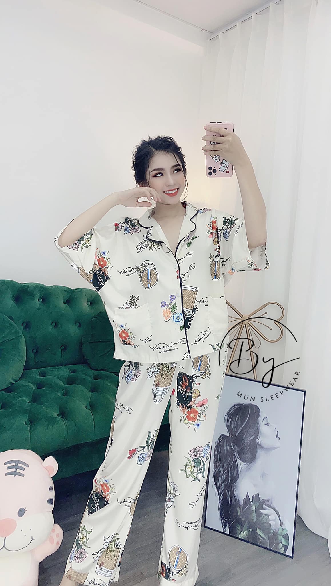 [HCM]Đồ Bộ Lụa Mới Cao Cấp Tay Lửng Cánh Dơi Quần Dài (Part 2) (40-65kg)