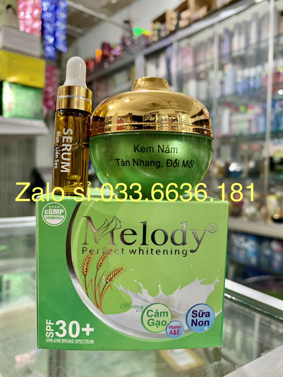 Kem MELODY nám-tàn nhang-đồi mồi- dưỡng trắng da hủ 25G