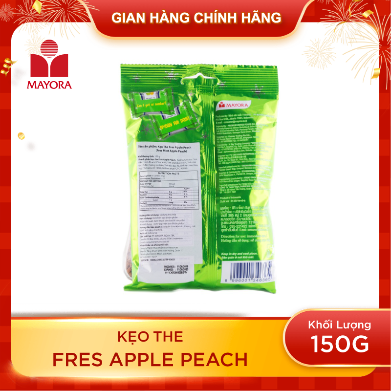 KẸO THE FRES APPLE PEACH 150G
